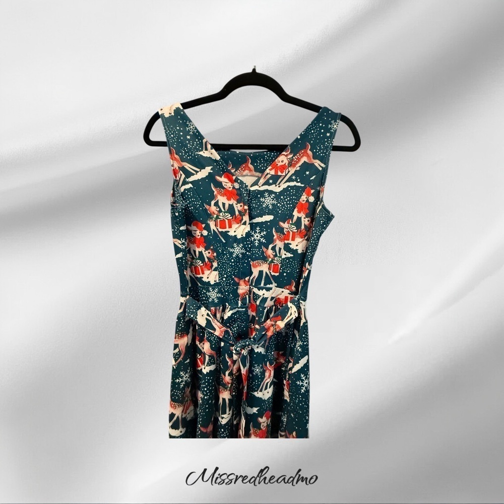 MISSJOY Festive Reindeer Print Dress - Picture 4 of 7